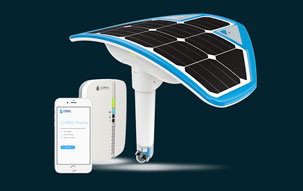 Coral Manta 3000 Pool Safety System Coral Manta 3000 pool safety system with top mounted solar panels and underwater video camera to monitor motion in the pool.